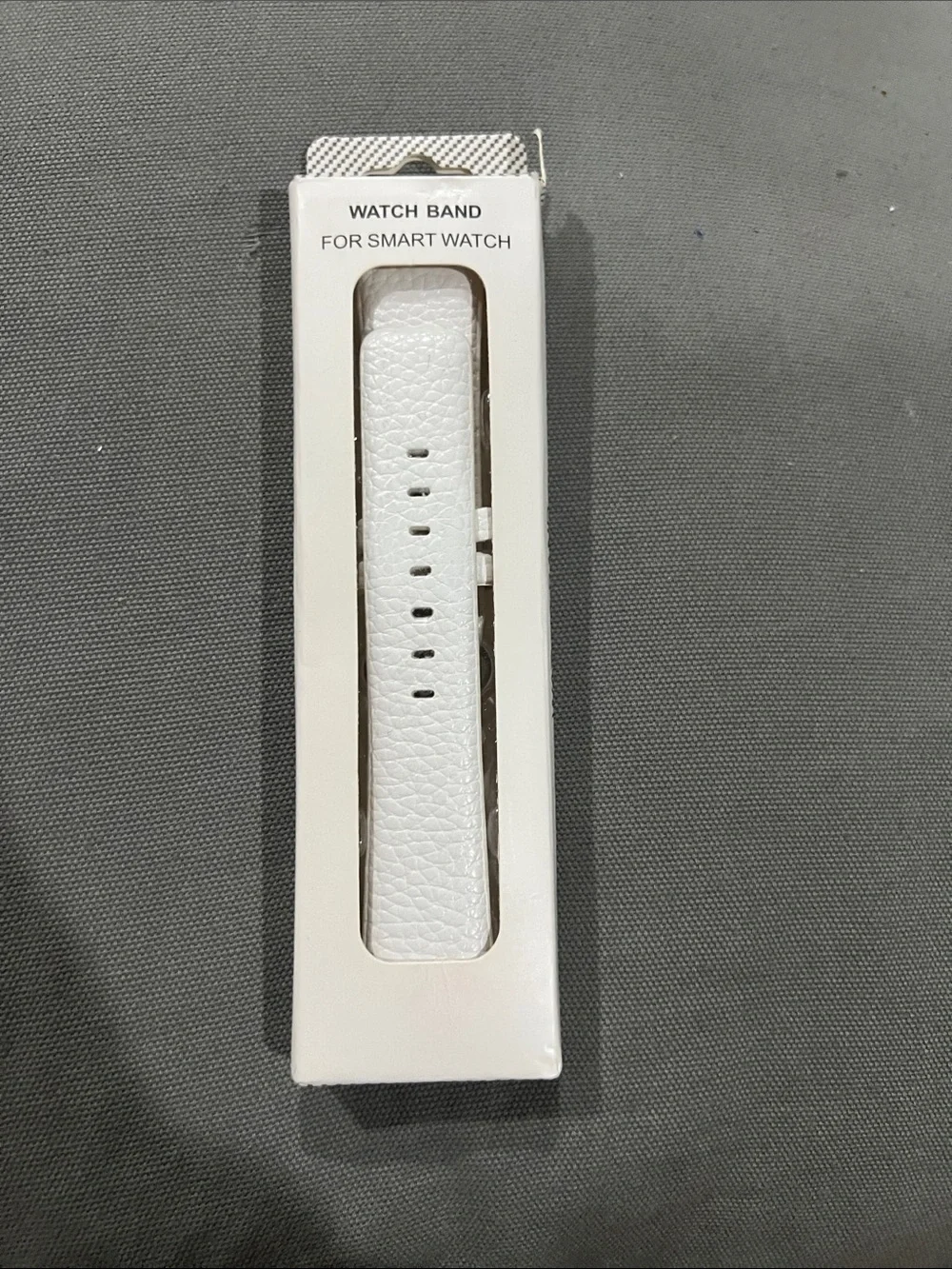 White Leather Watch Band for Smart Watch 38